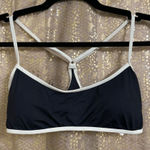 l*space L* Color-Block Black Ivory Gold Pamela Bikini Top Medium NWT TOP ONLY Photo 0