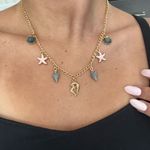 Gold Beachy Charm Necklace Photo 0