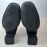 Old Navy  6 Mod Bootie Black Jack Inside Zip Chunky Heel Booties In Black Photo 8