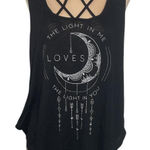 Wound Up  Black "The Light In Me Loves The Light In You" Tank Top Size L (11-13) Photo 0
