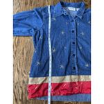 Vintage Lemon Grass 100% Cotton Denim Button Up Shirt Sz XL Embroidered 90s Y2K Blue Photo 7