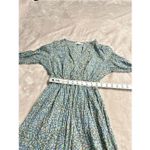 Kerry Cassill Women’s Size 2 Green Multi Floral Long Sleeve Maxi Dress Cottage Blue Photo 5