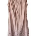Two Star Dog Pink Linen Blend Dress Size S Embroidered Hem Sleeveless 36” Photo 0