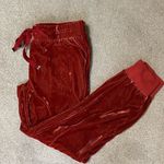 re:named  Red Velour Jogger Sweatpants Size S Photo 0
