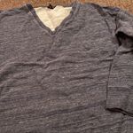 J.Crew  blue v neck top L Photo 3