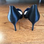 Giorgio Armani RARE DECOLLETTE Black Satin Blue Velvet Accent Women’s Size 7 NWT Photo 5