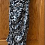 Cinq à Sept Christel Silk One Shoulder Asymmetric Ruffle Hem Midi Dress Size 10 Photo 3