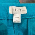 Ann Taylor  Loft petite Size 8 blue Turquoise Cotton Spandex capris Crop Bottoms Photo 4