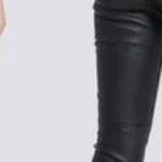IRO Mid Rise Lambskin Leather Slim Fit Skinny Pants Black Women's Size 26 / US 2 Photo 1