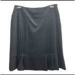Black Pleated Wool Blend Classic ALine Skirt Medium business work official L Size L Photo 2