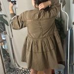 Anthropologie  Pilcro Long-Sleeve Mock-Neck Swing Mini Dress Green Small Photo 4