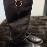 Salvatore Ferragamo  Leather Fersea Gancini 7 B Riding Boots Photo 0