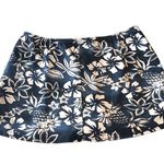 Ocean Drive Skort Skirt Pull On Floral Blue White L Photo 2