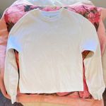 brandy melville white long sleeve crewneck t shirt Photo 0