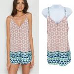 Free People Sophia Bohemian Print Sleeveless Shorts Romper Photo 0