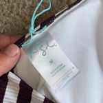 Kona Sol  Burgundy and White Striped Bikini Top size medium swim wear bikini top Photo 5