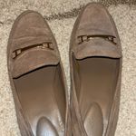 Bandolino  suede tan loafers gold accent buckle Photo 1