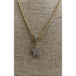 Swavorski Swarovski Star Pendant 18" Necklace Gold‎ Tone Clear Crystal Swan Signed Vintage Photo 6