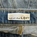 Loft  Wide‎ Leg Crop Jeans Size 6 28 Medium Wash Frayed Hem Photo 10