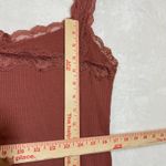 Maurice's XL Rouge Pink Solid Lace Trim Ribbed Tank Top Y2K Retro Babydoll Cute Photo 5