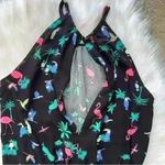 Loft Tropical Bird & Palm Tree Print Short Romper Small Photo 6