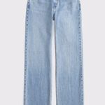 Abercrombie & Fitch Curve Love High Rise 90s Relaxed Jean in medium, sz 23 short Photo 0