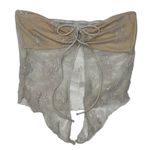 Tiger Mist Y2K  Karolina Cream Ivory Lace Strapless Crop Top Romantic Sexy Sz S Photo 1