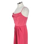 Adrianna Papell  Satin Crepe Cowl Neck Gown in Spring Rose Pink Size 6 Photo 6