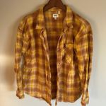 BKE | Boyfriend Style Yellow Plaid Flannel Photo 0