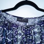 Lane Bryant New Purple Paisley 3/4 Sleeve Belted Satin Maxi Dress Size 14 Photo 4