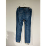 Woman’s Glitter Scape 6 Blue Jeans Straight Leg Stretch Rhine Stones Photo 1