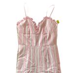 Gianni Bini  Pink and White‎ Sarah Striped Jumpsuit Cropped Wide Leg. Photo 9