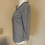 Michael Stars Striped Long Sleeve Shirt Black White one size Photo 2