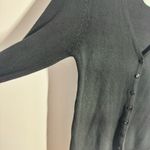 Papaya  Minimal Modest 90s Cardigan Sweater Women L Black Preppy Casual Cotton Photo 3