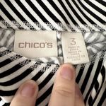 Chicos Traveler Stripe Midi Skirt Sz XL Black Photo 2