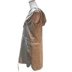 Max Studio (Weekend) Heather Gray Sleeveless Hoodie Dress Drawstring Waist XS Photo 2