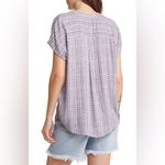 Treasure & Bond
Printed Short Sleeve Top - Purple Ivory Sunfloral Medallion Photo 3