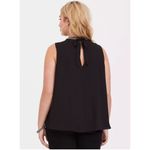 Torrid  Choker Tank Georgette Jeweled Neck Sleeveless Lined Tie Blouse Sz 2 (2X) Photo 6