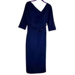 Black Halo  Midnight Blue Long Sleeve Dress Photo 2