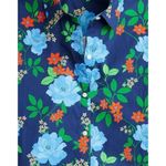 J.Crew Cotton Poplin Short Sleeve Button Up Shirt Blue Floral Vacation Small NWT Photo 3