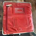 Hobo International Lauren Supple Distressed Red Leather Clutch Wallet Photo 0