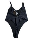 Relleciga New Black  One Piece Thong Swimsuit Large Photo 5