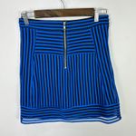 Topshop Mini Skirt 6 Blue Black Textured Indie Sleaze Edgy Y2K Alt Statement Photo 1