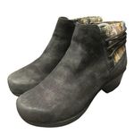 Dansko  Tami Women's Black Nubuck Ankle Knit Booties US 8.5 Side Zip nursing boot Photo 0