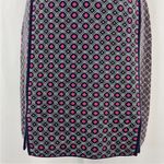 Juicy Couture Geo Knit Dress Front Slits Short Sleeve Mini Navy Pink Size XS Photo 3