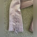 Velvet jacket light pink with zipper pockets size large Photo 1