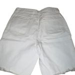 Just Fab Women’s White Denim Shorts Bermuda Length Size 32 NWT High Rise Photo 3
