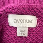 Avenue  Womens Sweater Plus 18/20 Purple Knit Pullover 1/2 Sleeve Scoop Neck Photo 2