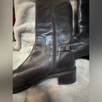 Etienne Aigner  Legacy Riding Boot Chocolate Brown Leather Size 6M Photo 3