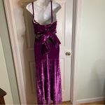 The Attico Rich Purple Velvet Dress With Gathered Front & Slit Size 38 IT new Photo 6